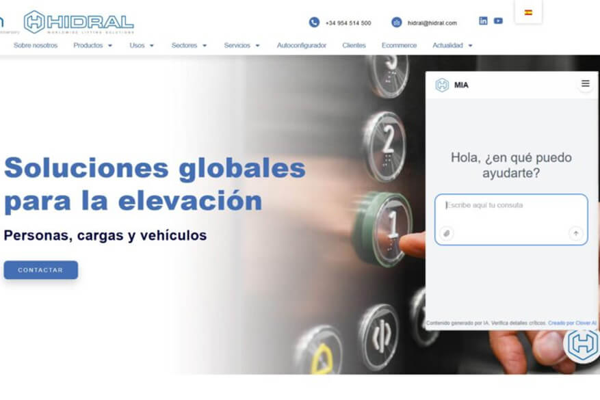 Hidral accélère sa transformation digitale avec le lancement de MIA, son assistant intelligent dédié aux professionnels du levage Hidral accélère sa transformation digitale avec le lancement de MIA, son assistant intelligent dédié aux professionnels du levage